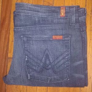 7 For All Mankind Vintagex̌ Dark Blue Flare Jeans